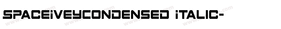SpaceIveyCondensed Italic字体转换